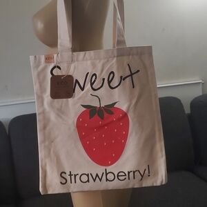100% Cotton Reusable Groceries Bag, Strawberry, Watermelon, Orange, Tennis